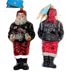 Christopher Radko 2006 "King of the Road" Biker Santa Ornament